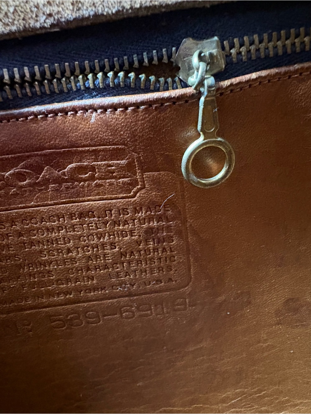 RARE NYC MADE Vintage Coach Companion Flap Bag | British Tan Leather #9919 - Picture 3 of 16